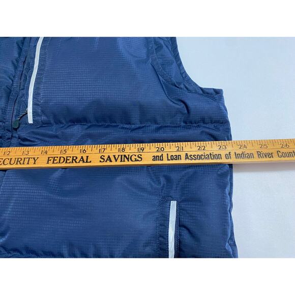 Vineyard Vines Navy Blue 80/20 Goose Down Zip 3 Pocket Puffer Vest Men’s Medium - Picture 2 of 11